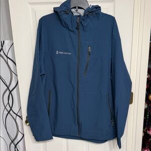 Free Country Deep Blue Hooded Jacket Hydro Light- Men's